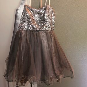 Deb Silver and Grey cocktail / formal dress